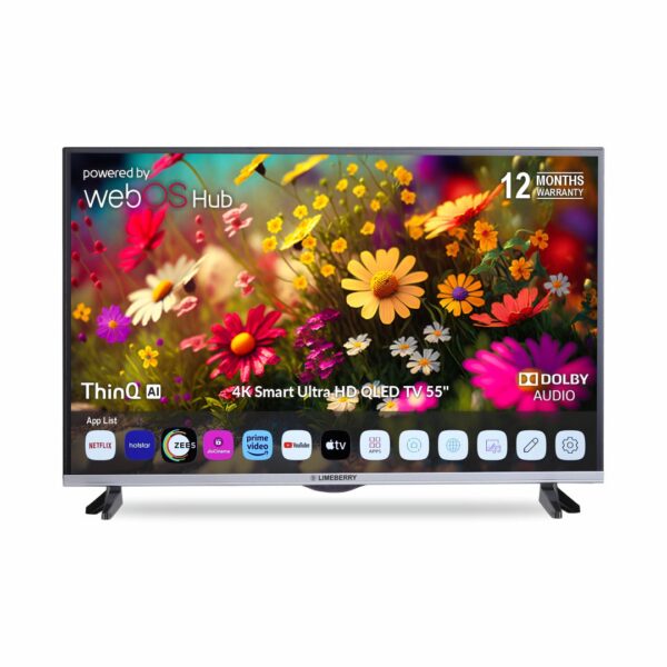 LIMEBERRY 140 cm (55 inch)  4K Ultra HD WebOs Smart QLED TV (EQLED55)