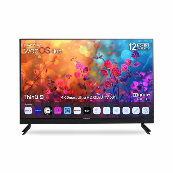 LIMEBERRY 127 cm (50 inches) 4K Ultra HD WebOS Smart QLED TV with Inbuilt Soundbar (SP501SBW)