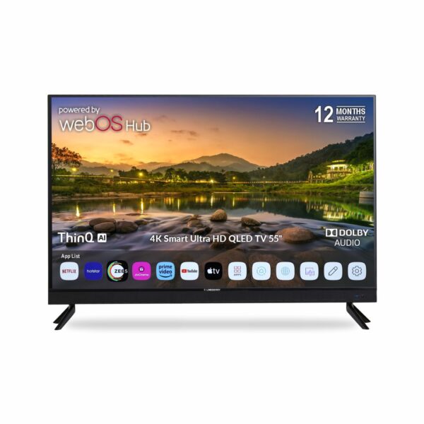 LIMEBERRY 140 cm (55 inch) 4K Ultra HD WebOS Smart QLED TV with Inbuilt Soundbar (SP551SBW)