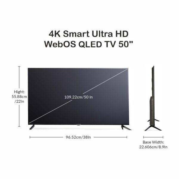 LIMEBERRY 127 cm (50 inches) 4K Ultra HD Smart WebOS QLED TV (LB501NSW) - Image 3