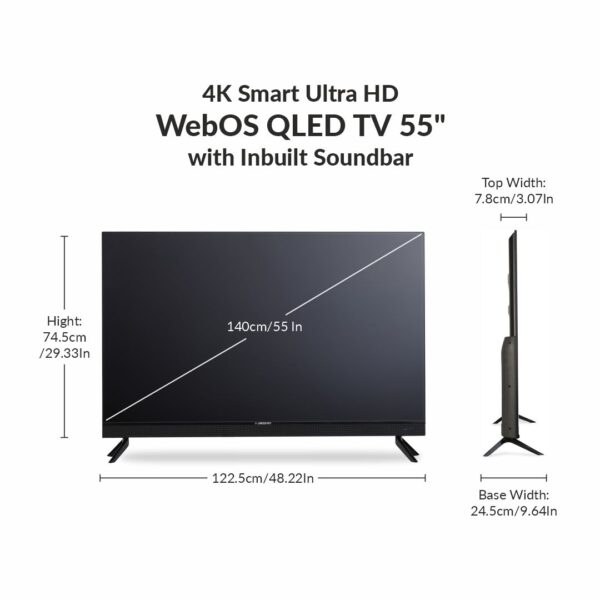 LIMEBERRY 140 cm (55 inch) 4K Ultra HD WebOS Smart QLED TV with Inbuilt Soundbar (SP551SBW) - Image 3