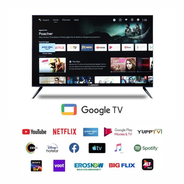 LIMEBERRY 108 cm (43 Inch) FHD Smart QLED Google TV (SP431CNG) - Image 3