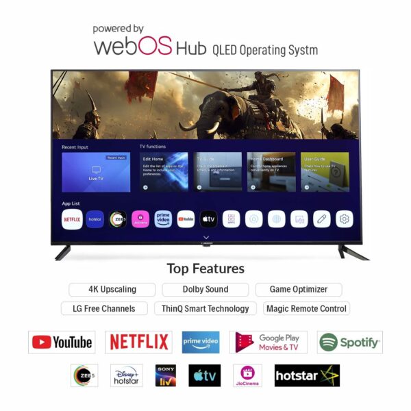 LIMEBERRY 140 cm (55 inches) 4K Ultra HD Smart WebOS QLED TV (LB551NSW) - Image 4