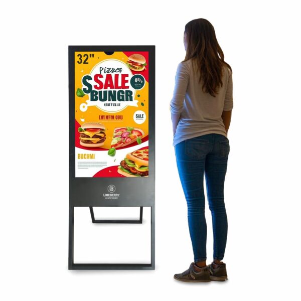 32 Inch Indoor Digital Signage Standee A-Shape HD Resolution Screens Led Display (SP321-AU)