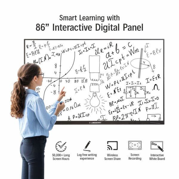 LIMEBERRY 218 cm (86 inch) Interactive Digital White Boards with Touch Tv Black (SP-IWB-982086) - Image 4