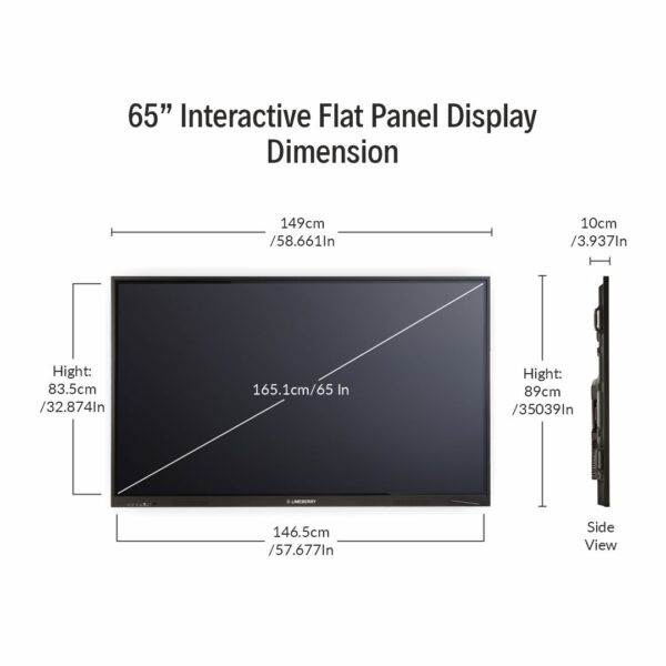 LIMEBERRY 165 cm (65 inch) Interactive Digital White Boards with Touch Tv Black (SP-IWB-982065) - Image 6