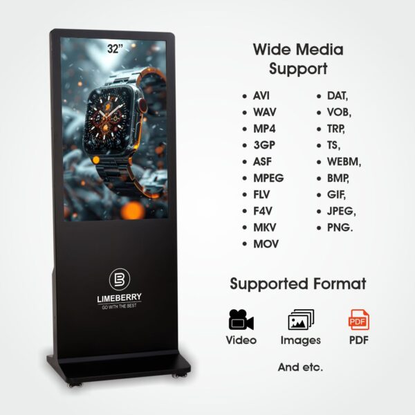 32 Inch Indoor Digital Standee Half Glass I-Shape High-Resolution Screens Led Display (SP321-IUH) - Image 6