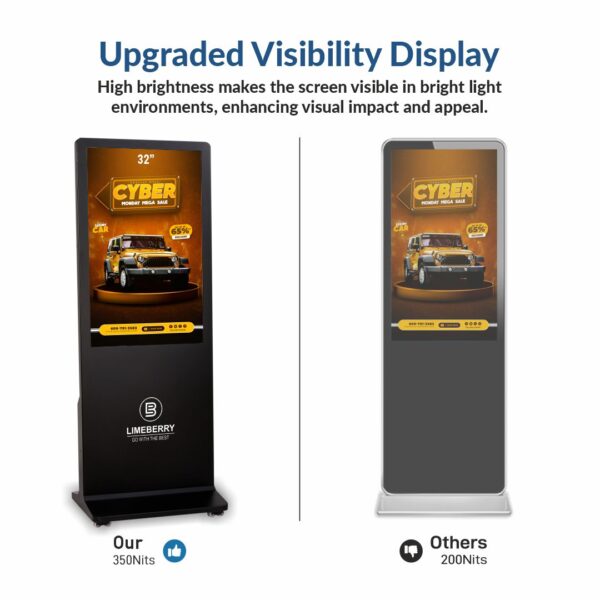 32 Inch Indoor Digital Standee Half Glass I-Shape High-Resolution Screens Led Display (SP321-IUH) - Image 8