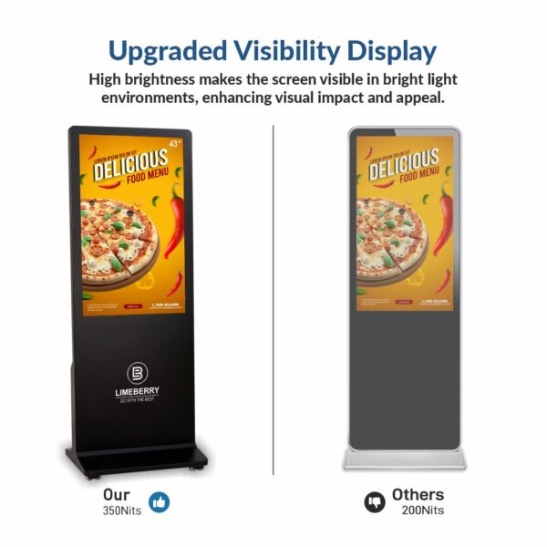 43 Inch Indoor Digital Standee Half Glass I-Shape High-Resolution Screens Led Display (SP431-IUH) - Image 9