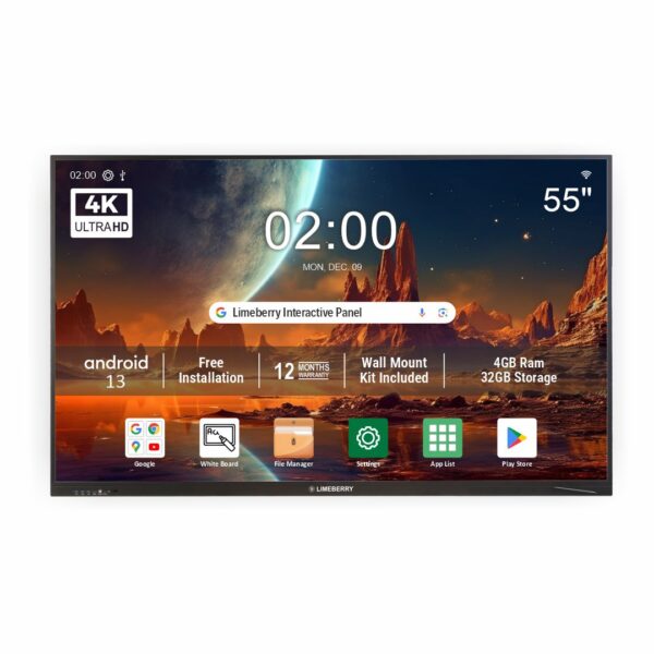 LIMEBERRY Interactive Touch Monitor 139 cm (55 inch)  Ultimate Smart Board for Classrooms, Offices, and Collaborative Workspaces (SP-IWB FE-55)